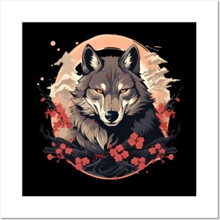 Japanese Wolf Posters and Art